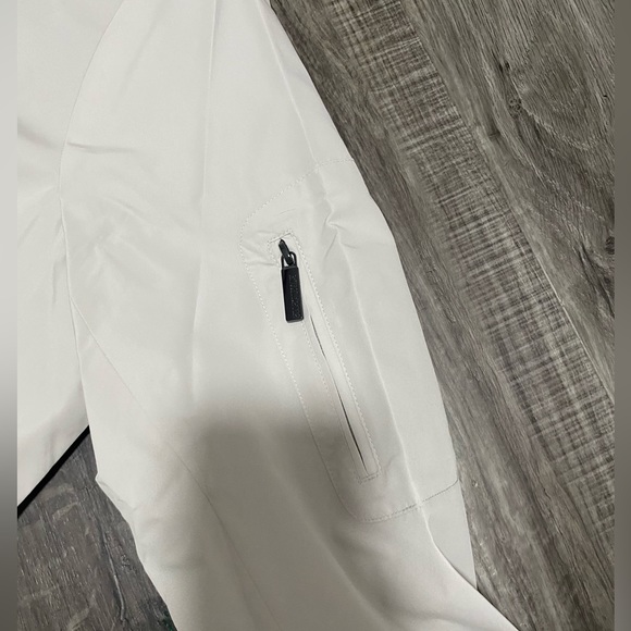 NWT ELLEN TRACY Women's City Rain Jacket with Hood Size 1X - Stone NWT $150 - Picture 5 of 8